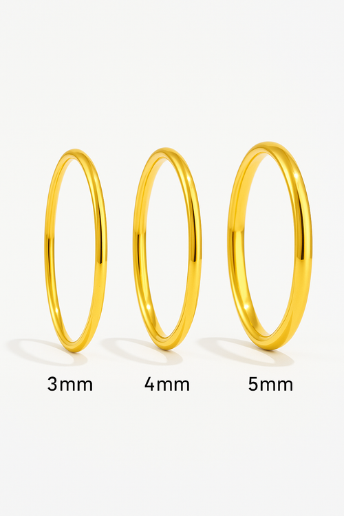 Bold Polished Bangle in Gold