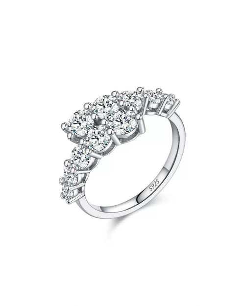 Cluster Moissanite Ring Front View