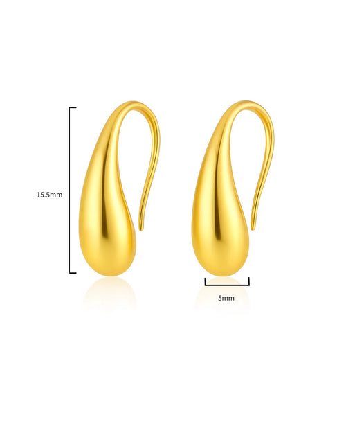gold_plated_Sterling_silver_teardrop_earring_on_white_background