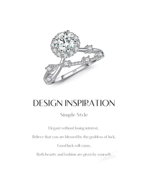 halo crown moissanite ring detailed view