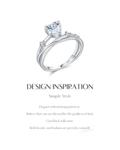 Design inspiration for heart moissanite ring