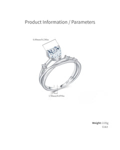 Heart moissanite ring size and product information