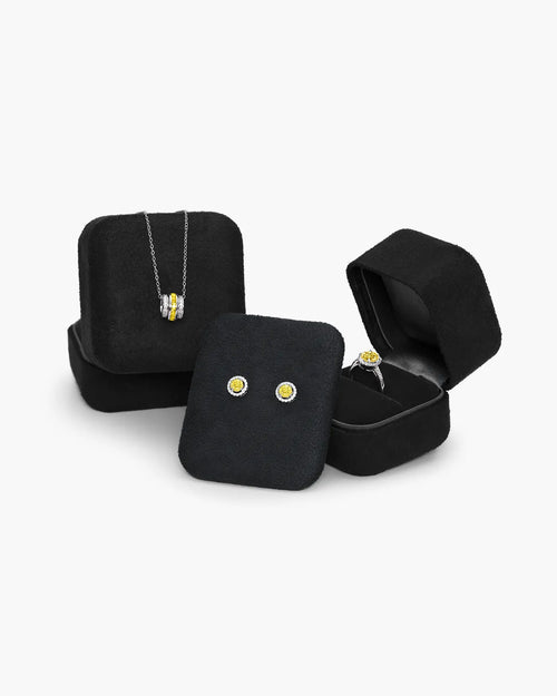 Éclatant Canary Round Studs-AriaEcho Jewelry