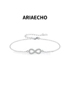 Infinity moissanite bracelet in 925 sterling silver by AriaEcho
