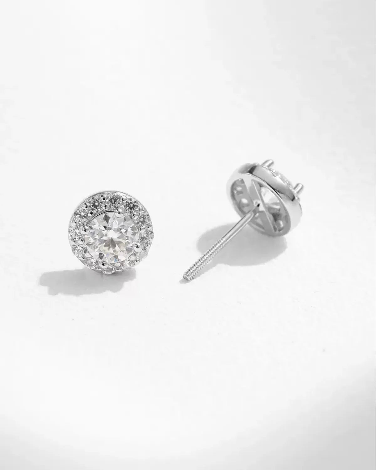 light reflection moissanite stud earrings