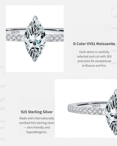 Marquise Solitaire Ring Side View