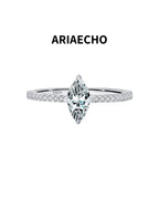 Marquise Cut Moissanite Solitaire Ring Front View