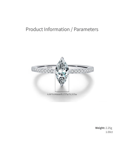 D Color VVS1 Marquise Moissanite Detail