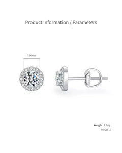 moissanite halo earrings product parameters