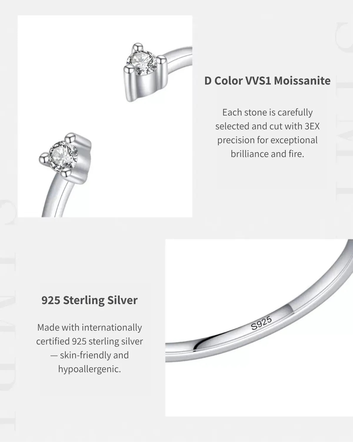 moissanite minimalist ring product photo