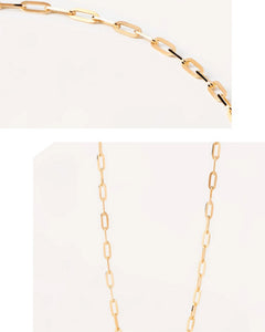 Everyday gold plated paperclip necklace by AriaEcho