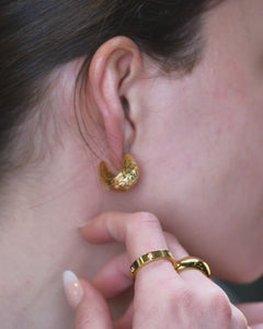 Timeless Gold Textured Hoops